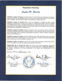 EEOR Resolution Honoring Stephen Randels